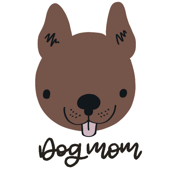 GIF sticker of an illustrated cute dog and 