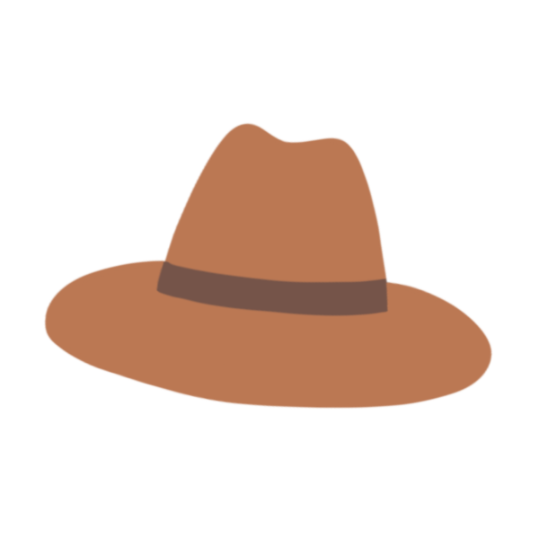 A GIF sticker of a trendy hat.